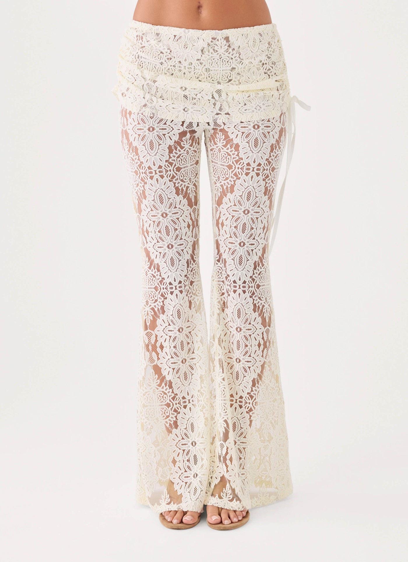 Zayabell Lace Pants - White view 4