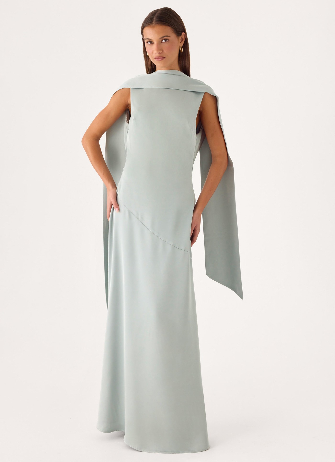 Line By Line Maxi Dress - Sage view 4