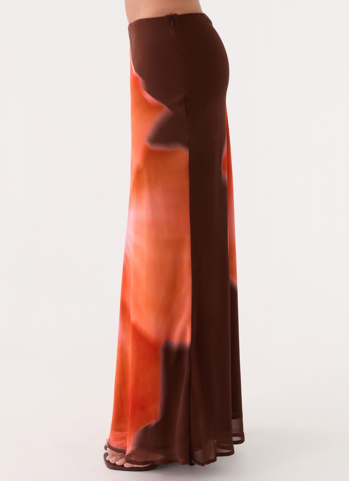 Plot Twist Maxi Skirt - Chocolate Blossom view 3