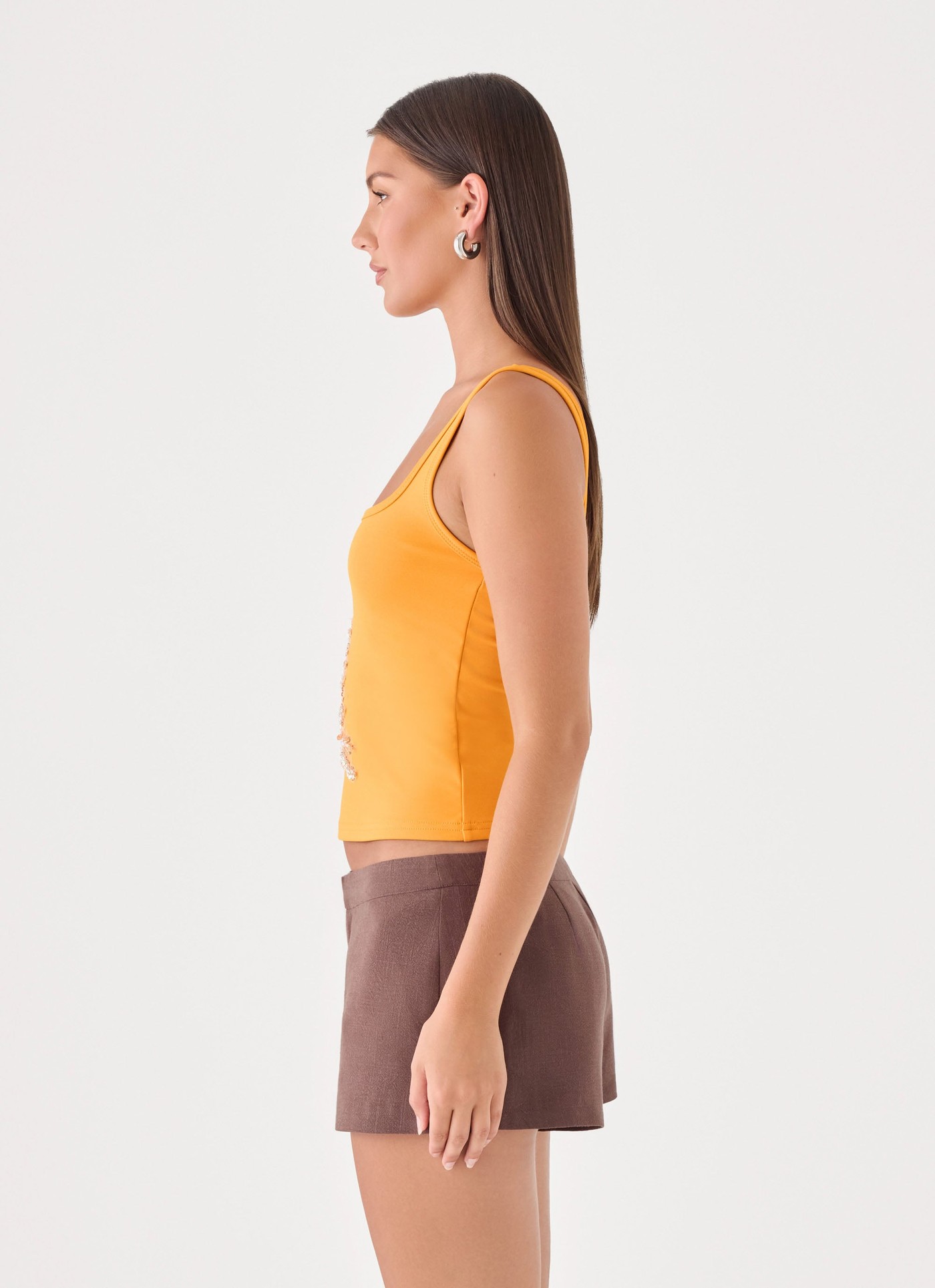 Michele Floral Top - Saffron view 3