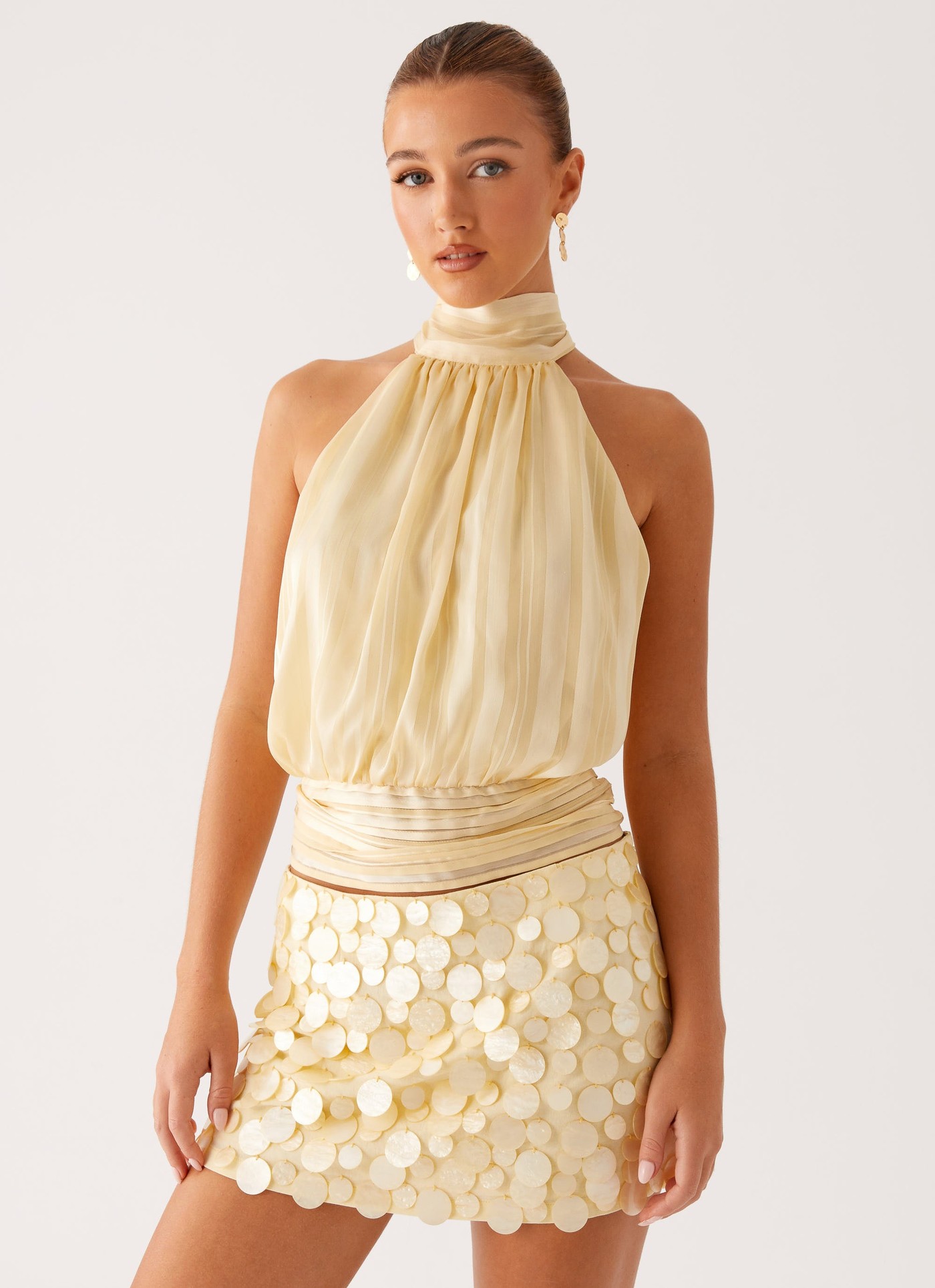 Movie Star Mini Skirt - Yellow view 3