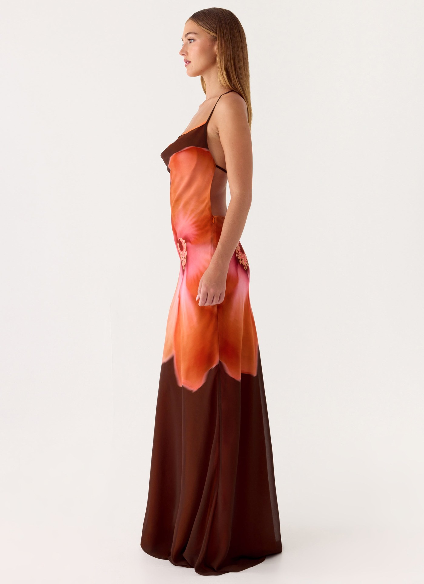Night Drive Maxi Dress - Chocolate Blossom view 3