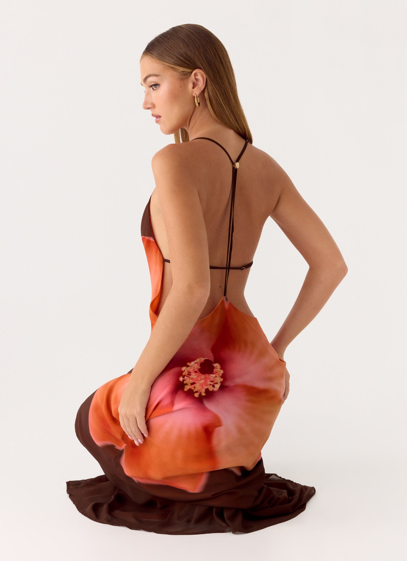 Night Drive Maxi Dress - Chocolate Blossom view 4