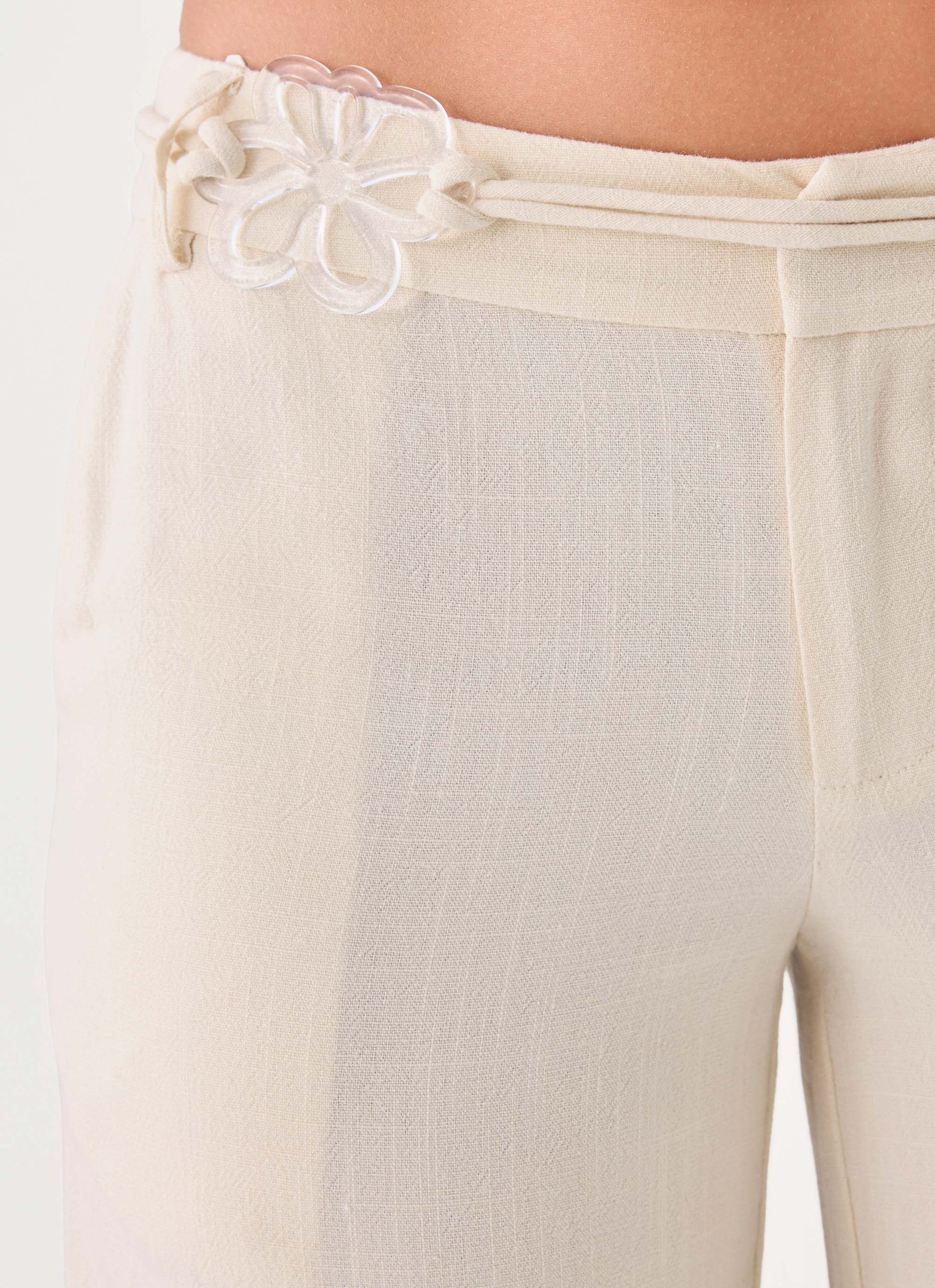 Pearl Coast Linen Pant - Ivory view 4