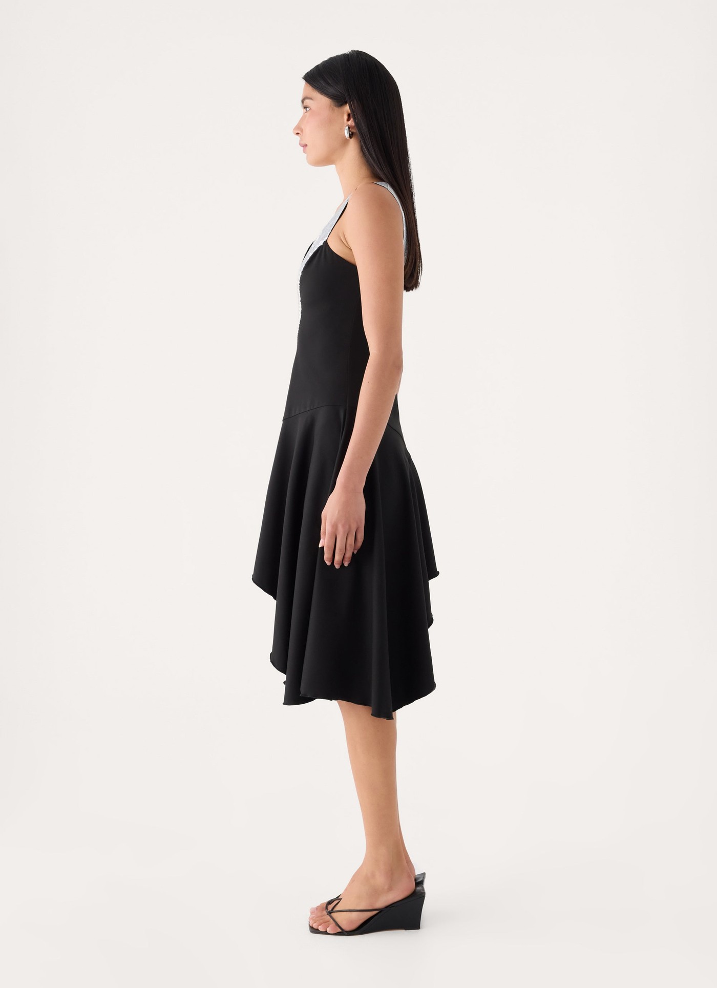 Eluna Midi Dress - Black view 3